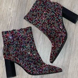 NEW in Box NIB Sequin Ankle Boots Sz 11